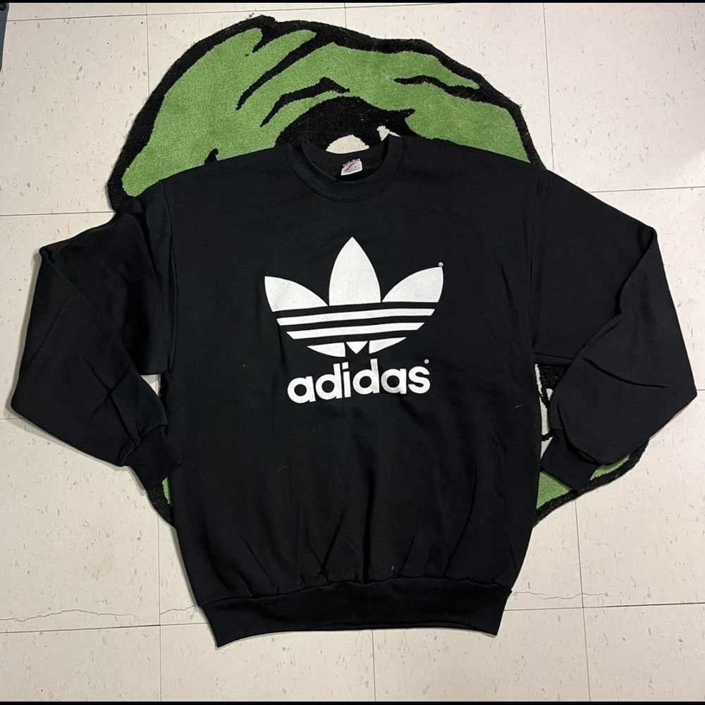Adidas black crewneck